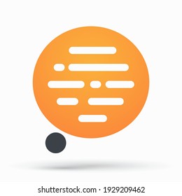 Speech bubble circle vector illustration