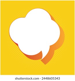 speech bubble clip art image vector design with red yellow gradient shadow