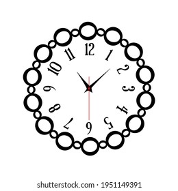 Sprechblase-Uhr auf weißem Hintergrund