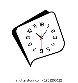 reloj de burbuja de voz en fondo blanco