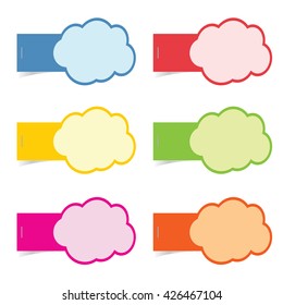 speech bubble cloud illustration in colorful