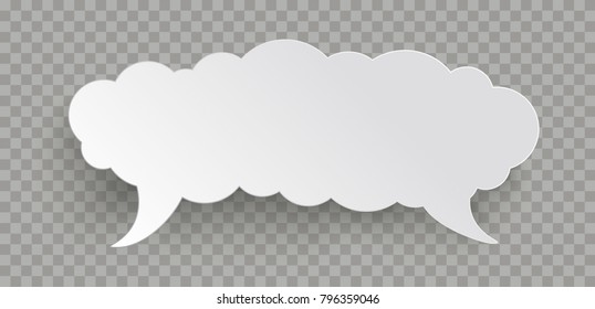 Speech bubble cloud on the checked background.  Eps 10 vector file.
