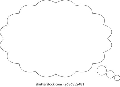 Speech Bubble, Cloud Shaped Blank Text Box, Communication Icon