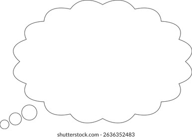Speech Bubble, Cloud Shaped Blank Text Box, Communication Icon