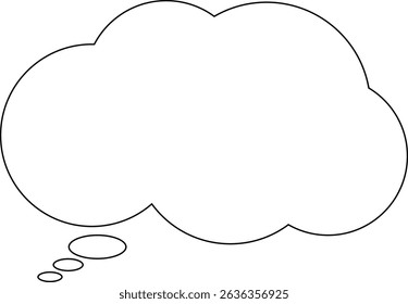Speech Bubble, Cloud Shaped Blank Text Box, Communication Icon
