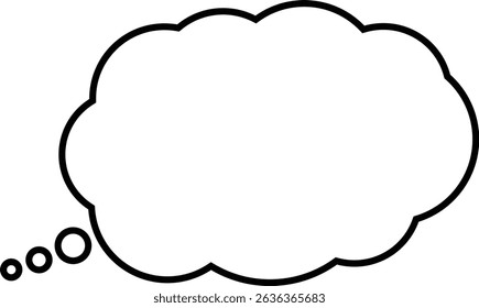 Speech Bubble, Cloud Shaped Blank Text Box, Communication Icon