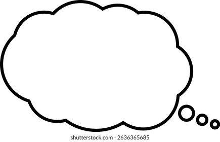 Speech Bubble, Cloud Shaped Blank Text Box, Communication Icon
