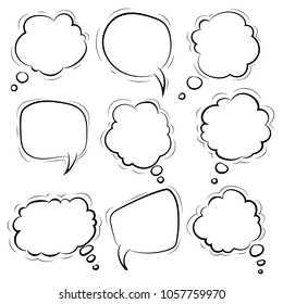 Speech bubble. Cloud. Vector Illustration. EPS 10