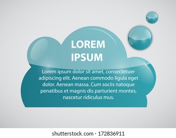 Speech bubble cloud vector illustration