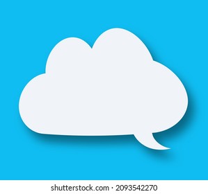 Speech bubble cloud vector white for chat, message, communication, banner, sign. Illustration 10 eps