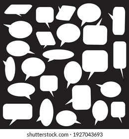 Speech bubble clouds set vector