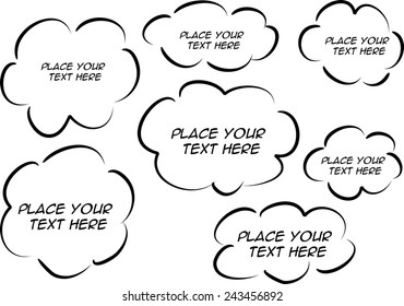 speech bubble / clouds vector