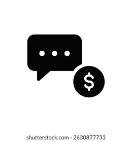 Speech Bubble and Coin Representing Financial Discussion and Business Dialogue