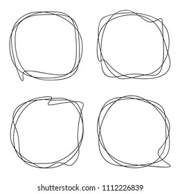 Speech Bubble collection. Abstract frames for the design of business presentations illustrating communicating chatting. Set of Wavy lines of objects