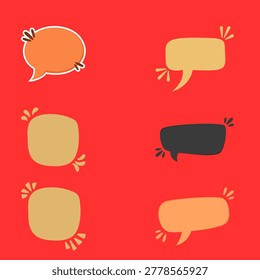 Speech Bubble Collection. Chat Message Vector Illustration Set. Communication Dialog Design Pack. Colorful Talk Bubble Icons.
