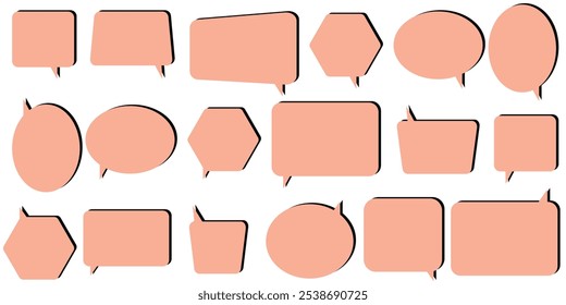 Speech bubble collection . Cloud speech bubbles collection, chatting or message box set on isolated background eps 10.