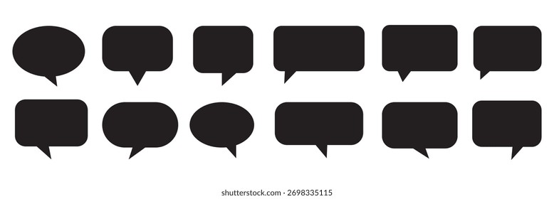 Colección de la burbuja del habla. Cómic de la burbuja del discurso. Burbujas de discurso de arte de línea. burbuja de discurso.