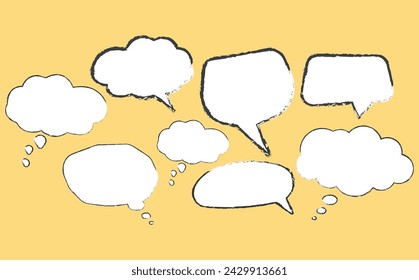 speech bubble collection.
conversation idea concept.