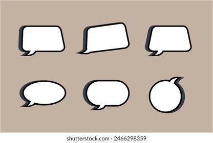 Speech bubble collection design template