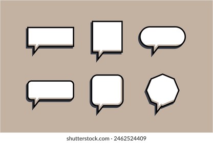 Speech bubble collection design vector