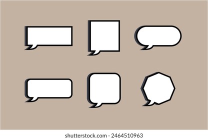Speech bubble collection dialog baloons in differents shapes design template
