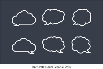 Speech bubble collection dialog baloons in differents shapes