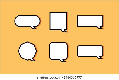 Speech bubble collection dialog baloons in differents shapes