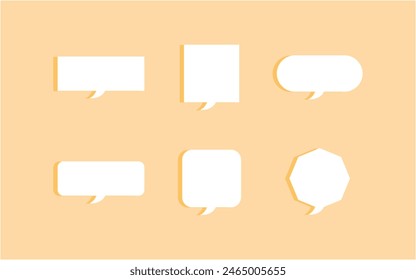 Speech bubble collection of different shape