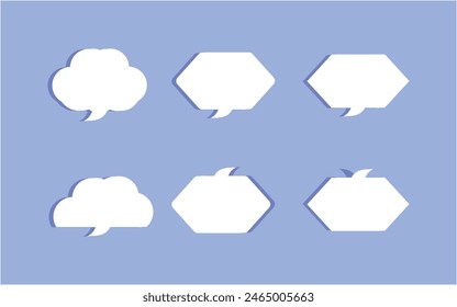Speech bubble collection of different shape design art