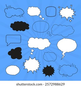 Speech bubble collection. Set of Speech bubble comic vector illustration