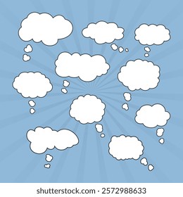 Speech bubble collection. Set of Speech bubble comic vector illustration