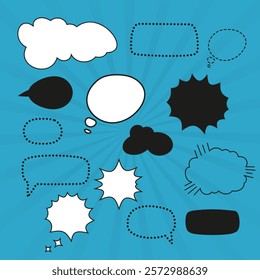 Speech bubble collection. Set of Speech bubble comic vector illustration