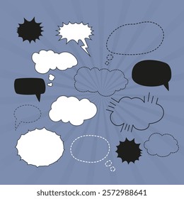 Speech bubble collection. Set of Speech bubble comic vector illustration