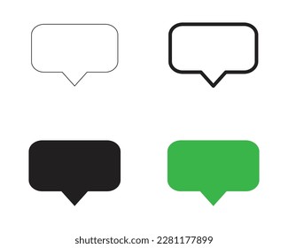 Speech bubble collection set message chat