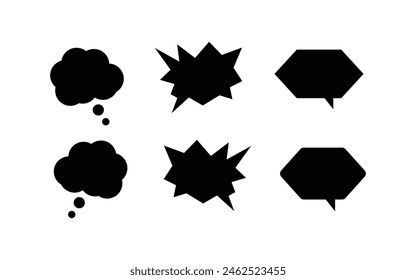 Speech bubble collection template vector