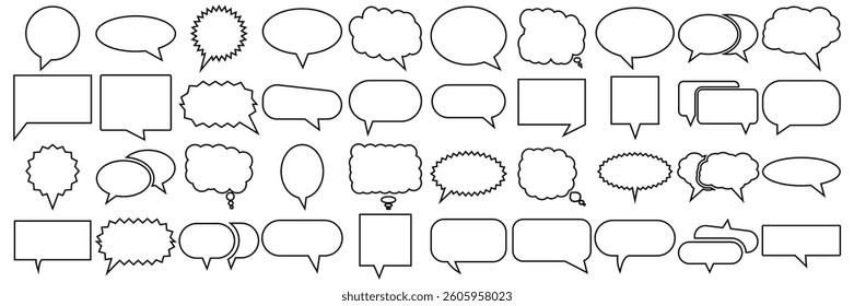 Speech Bubble collection  of vector illustration   