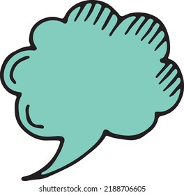 Speech bubble color doodle. Message balloon icon