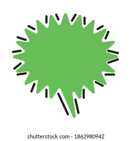 Sprachblase Farbe Grün einzeln auf Symbol Vektorgrafik-Design