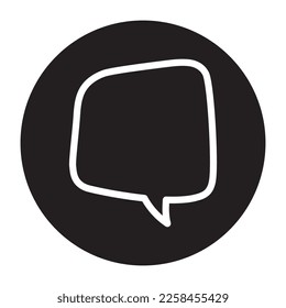 Sprachblase-Farbzeilensymbol.  Kommunikationswolke. Online-Chat