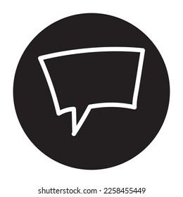 Speech bubble color line icon.  Communication cloud. Online chatting