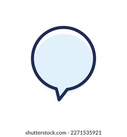 Sprachblase-Farbzeilensymbol.  Kommunikationswolke. Online-Chat