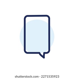 Icono de línea de color de burbuja de voz.  Nube de comunicación. Charla en línea