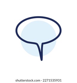 Sprachblase-Farbzeilensymbol.  Kommunikationswolke. Online-Chat