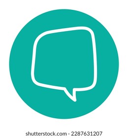 Icono de línea de color de burbuja de voz.  Nube de comunicación. Charla en línea