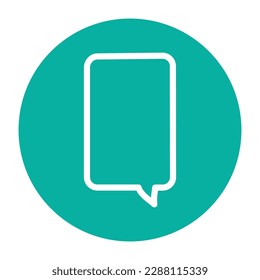 Icono de línea de color de burbuja de voz.  Nube de comunicación. Charla en línea