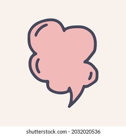 speech bubble color vector doodle simple icon