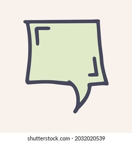 speech bubble color vector doodle simple icon