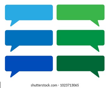 Speech Bubble, Colorful Speech Bubble, Green and Blue Callout