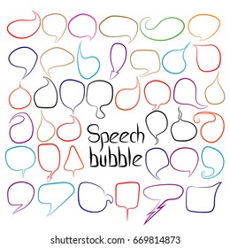 Speech bubble colorful set