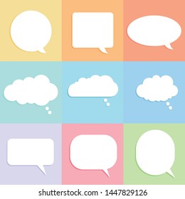 Speech bubble and colorful template background